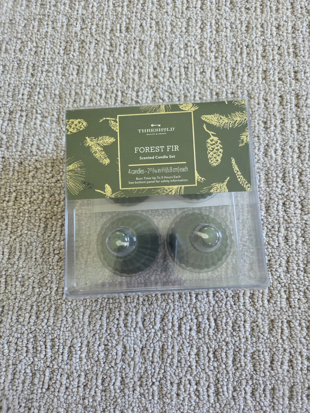 Threshold Forest Fir Scented Candle Set - Green